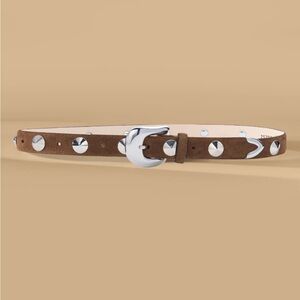 Studded Suede Belt